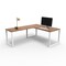 We'Re It Connect It L-Shaped Desk, 77 in D X 30 in H, 60 in W X Thermally Fused Laminate DI60304824L1BBF-WH-WAL - alternate 8